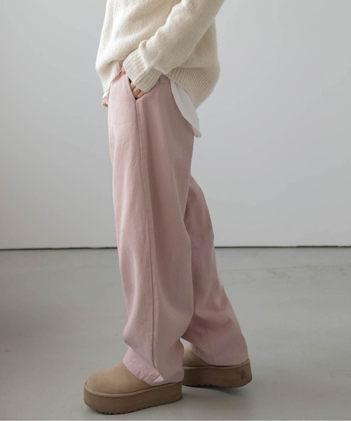 AMELY（エミリー）の「ワイドカーブパンツ（その他パンツ・レディース・ピンク/ブラウン/ベージュ/オリーブ/ブラック・M/L）」の20枚目の写真