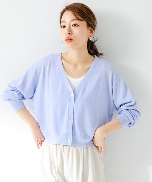 URBAN RESEARCH Sonny Label（アーバンリサーチサニーレーベル）の「『2サイズ展開/接触冷感』クールミストカーディガン（カーディガン/ボレロ・レディース・ブルー系その他/ピンク/ブラック/グレー系その他・L/SHORT）」の14枚目の写真