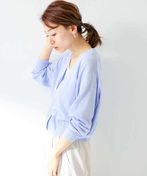 URBAN RESEARCH Sonny Label（アーバンリサーチサニーレーベル）の「『2サイズ展開/接触冷感』クールミストカーディガン（カーディガン/ボレロ・レディース・ブルー系その他/ピンク/ブラック/グレー系その他・L/SHORT）」の15枚目の写真