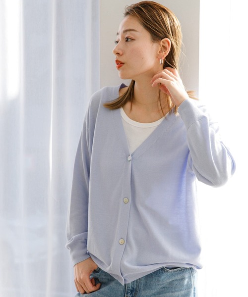 【アーバンリサーチサニーレーベル】『接触冷感』クールミストフレンチニットカーディガン Sonny Label｜『接触冷感』クールミストフレンチニット