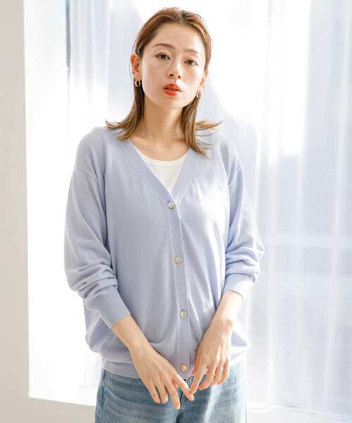 URBAN RESEARCH Sonny Label（アーバンリサーチサニーレーベル）の「『2サイズ展開/接触冷感』クールミストカーディガン（カーディガン/ボレロ・レディース・ブルー系その他/ピンク/ブラック/グレー系その他・L/SHORT）」の8枚目の写真