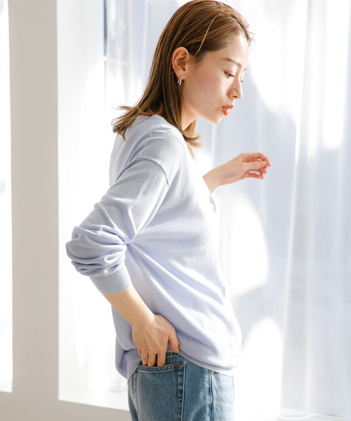 URBAN RESEARCH Sonny Label（アーバンリサーチサニーレーベル）の「『2サイズ展開/接触冷感』クールミストカーディガン（カーディガン/ボレロ・レディース・ブルー系その他/ピンク/ブラック/グレー系その他・L/SHORT）」の9枚目の写真