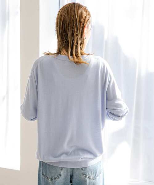 URBAN RESEARCH Sonny Label（アーバンリサーチサニーレーベル）の「『2サイズ展開/接触冷感』クールミストカーディガン（カーディガン/ボレロ・レディース・ブルー系その他/ピンク/ブラック/グレー系その他・L/SHORT）」の10枚目の写真