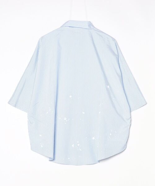 スプラッシュペイント柄 半袖ドルマンシャツ（シャツ/ブラウス