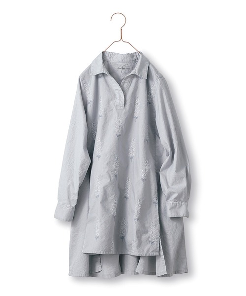 ブラウス シャツ サニークラウズ　デルフィニウムのロングシャツ「レディース」 レディース サニークラウズ デルフィニウムのロングシャツ〈レディース