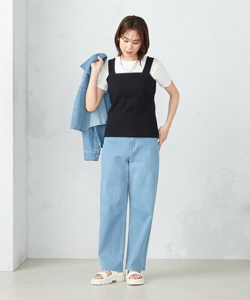 COMME CA ISM(コムサイズム)の「リブ キャミソール(キャミソール・レディース・ホワイト/ブラック・LARGE/MEDIUM)」の7枚目の写真