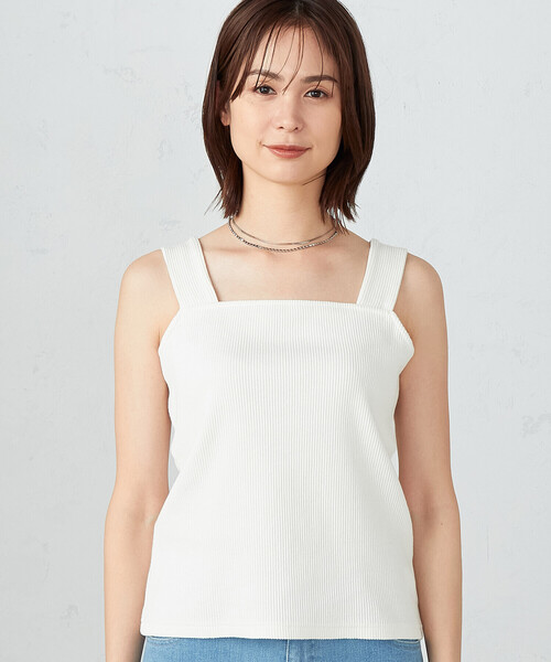 COMME CA ISM(コムサイズム)の「リブ キャミソール(キャミソール・レディース・ホワイト/ブラック・LARGE/MEDIUM)」の10枚目の写真