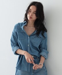 GALLEST | ミドル丈ダンガリーシャツ(シャツ/ブラウス)