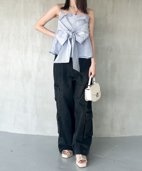 Heather(ヘザー)の「ラウンドミニフラップBAG 119101(ショルダーバッグ・レディース・オフホワイト/ブラック・ONE SIZE)」の5枚目の写真