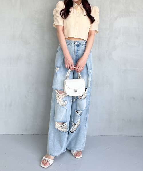 Heather(ヘザー)の「ラウンドミニフラップBAG 119101(ショルダーバッグ・レディース・オフホワイト/ブラック・ONE SIZE)」の8枚目の写真