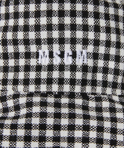 MSGM（エムエスジーエム）の「ギンガムチェック ツイードバケットハット（ハット・レディース・ブラック・S）」の4枚目の写真