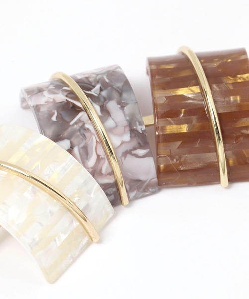 LAKOLE（ラコレ）の「ニュアンスカラーヘアカフ2 / 114210（ヘアピン・レディース・ベージュ/ライトグレー/キャメル/オフホワイト・FREE）」の7枚目の写真