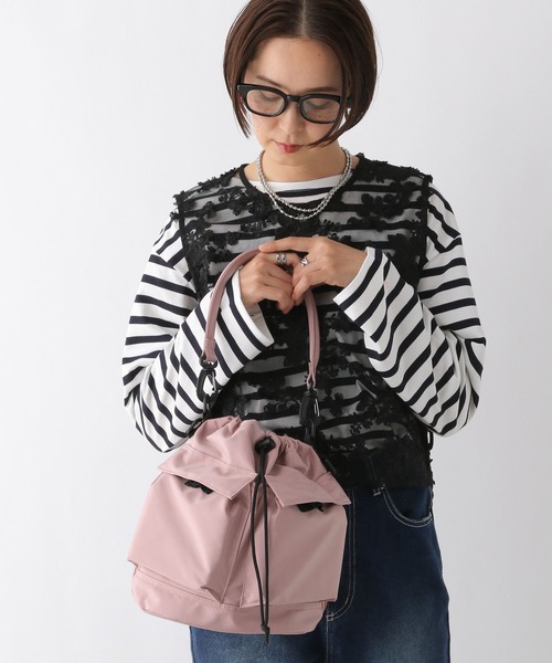 LEPSIM（レプシィム）の「2WAY巾着ショルダー2　116580（ショルダーバッグ・レディース・アイボリー/ブラック/カーキ/レオパード/ベージュ/ゼブラ/ライトピンク/ベージュ系その他/ライトブルー・ONE SIZE）」の7枚目の写真