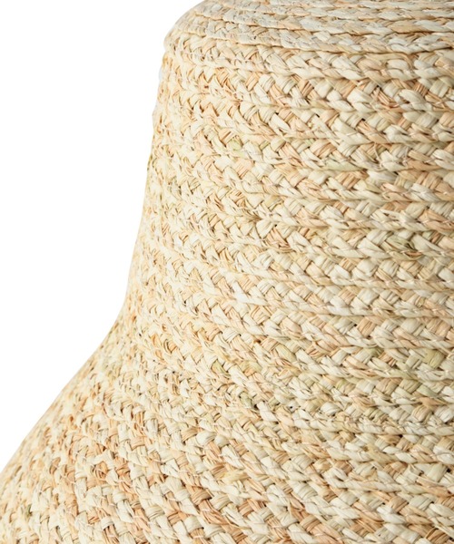 Vincent Pradier（ヴァンサンプラディエ）の「(VINCENT PRADIER)ミックスラフィアバケットハット（ハット・レディース・ベージュ/ブラウン・FREE）」の6枚目の写真