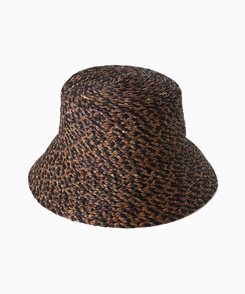 Vincent Pradier（ヴァンサンプラディエ）の「(VINCENT PRADIER)ミックスラフィアバケットハット（ハット・レディース・ベージュ/ブラウン・FREE）」の3枚目の写真