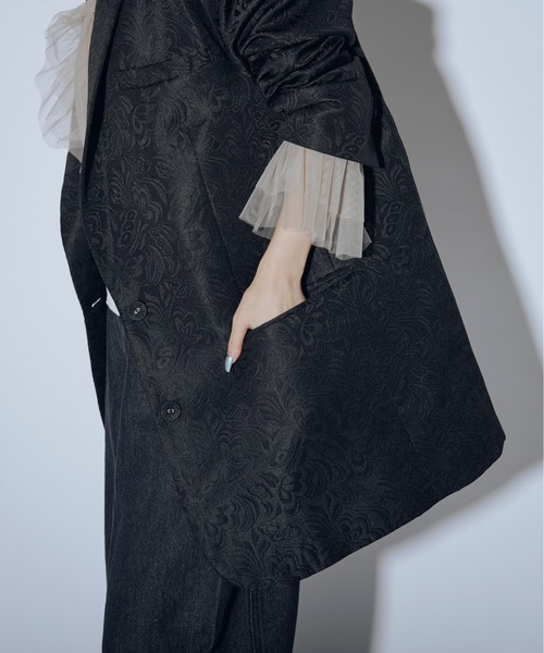 Ezick 2wayジャケット Lady modeレイヤードジップジャケット（テーラードジャケット