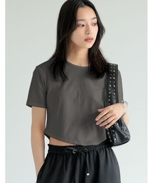Re:EDIT | [神山まりあさん着用][2024 SUMMER COLLECTION]ハイレグデザインコンパクトTシャツ(Tシャツ/カットソー)