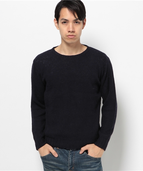 SEVENDAYS=SUNDAY(セブンデイズサンデイ)の「シェットランドウール 長袖クルーネックプルオーバー(ニット/セーター・メンズ・レッド/オフホワイト/グレー/ネイビー・MEDIUM/SMALL/LARGE)」の1枚目の写真