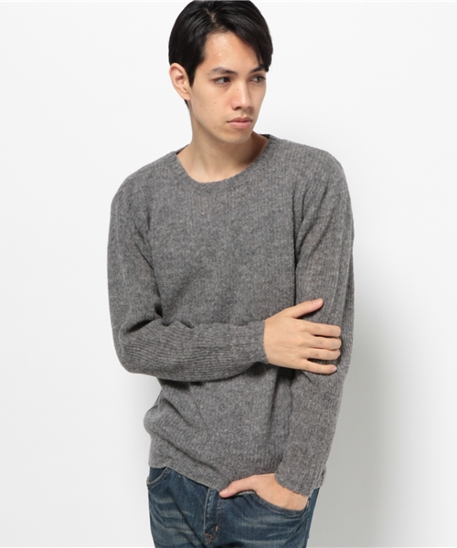 SEVENDAYS=SUNDAY(セブンデイズサンデイ)の「シェットランドウール 長袖クルーネックプルオーバー(ニット/セーター・メンズ・レッド/オフホワイト/グレー/ネイビー・MEDIUM/SMALL/LARGE)」の3枚目の写真