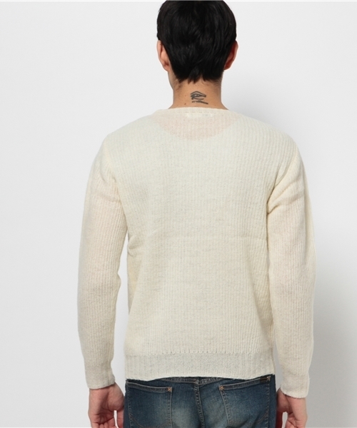 SEVENDAYS=SUNDAY(セブンデイズサンデイ)の「シェットランドウール 長袖クルーネックプルオーバー(ニット/セーター・メンズ・レッド/オフホワイト/グレー/ネイビー・MEDIUM/SMALL/LARGE)」の6枚目の写真