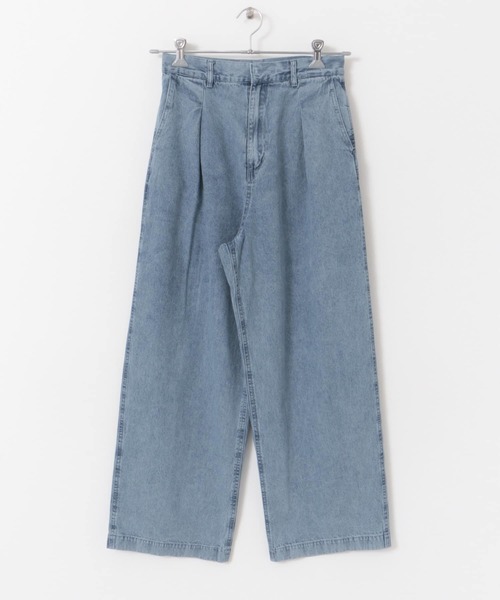 ITEMS URBANRESEARCH（アイテムズ アーバンリサーチ）の「デニムタックワイドパンツ（デニムパンツ・レディース・ライトブルー/ブルー・SMALL/MEDIUM）」の8枚目の写真