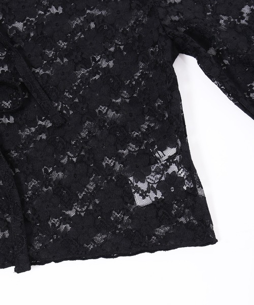 PHILLY（フィリー）の「【PHILLY】リボンレースカーディガン（Tシャツ/カットソー・レディース・ブラック/ホワイト・FREE）」の19枚目の写真