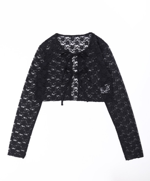 PHILLY（フィリー）の「【PHILLY】リボンレースカーディガン（Tシャツ/カットソー・レディース・ブラック/ホワイト・FREE）」の17枚目の写真