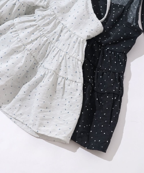 flower(フラワー)の「ダンシングフリルキャミ(キャミソール・レディース・ブラック/ホワイト・FREE)」の22枚目の写真