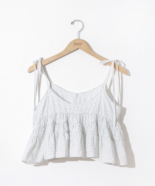 flower(フラワー)の「ダンシングフリルキャミ(キャミソール・レディース・ブラック/ホワイト・FREE)」の21枚目の写真