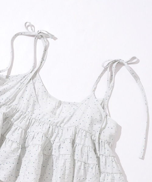 flower(フラワー)の「ダンシングフリルキャミ(キャミソール・レディース・ブラック/ホワイト・FREE)」の19枚目の写真
