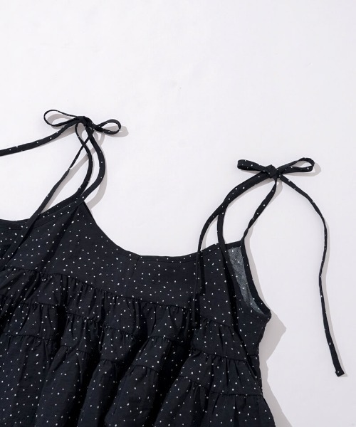 flower(フラワー)の「ダンシングフリルキャミ(キャミソール・レディース・ブラック/ホワイト・FREE)」の13枚目の写真