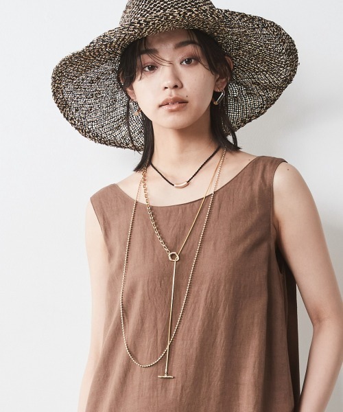 CHIC STYLE(シックスタイル)の「<大きいサイズ>レーヨン麻ノースリーブマキシワンピース シックスタイル(ワンピース・レディース・ブラウン/ブラック/ブルー・LL/3L/4L/5L/L)」の19枚目の写真