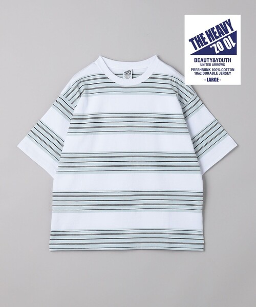 BEAUTY&YOUTH UNITED ARROWS（ビューティーアンドユースユナイテッドアローズ）の「10oz ヘビー ボーダー クルーネック Tシャツ（Tシャツ/カットソー・メンズ・ホワイト/ライトグレー/ダークグレー・L/XL/XXL/M/S）」の2枚目の写真