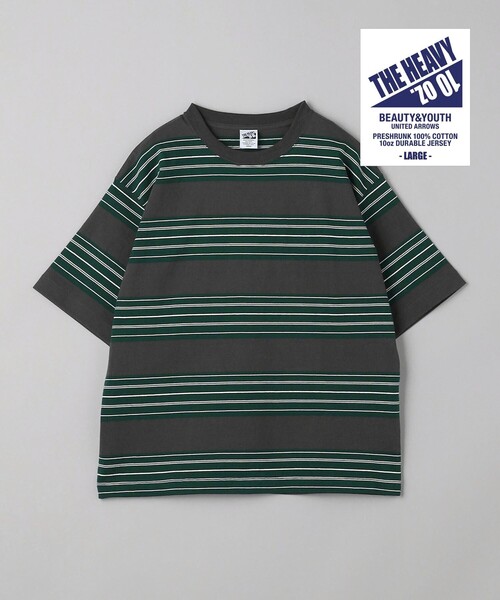 BEAUTY&YOUTH UNITED ARROWS（ビューティーアンドユースユナイテッドアローズ）の「10oz ヘビー ボーダー クルーネック Tシャツ（Tシャツ/カットソー・メンズ・ホワイト/ライトグレー/ダークグレー・L/XL/XXL/M/S）」の3枚目の写真