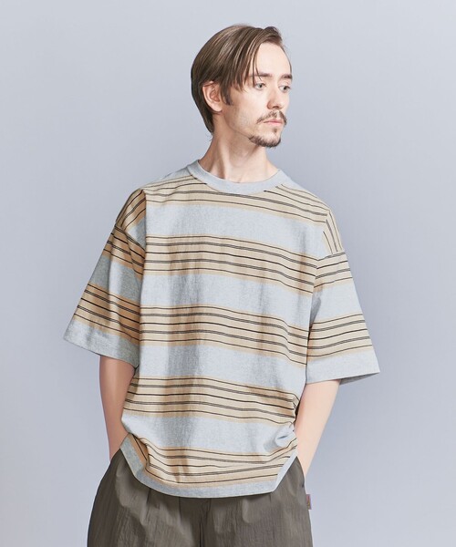 BEAUTY&YOUTH UNITED ARROWS（ビューティーアンドユースユナイテッドアローズ）の「10oz ヘビー ボーダー クルーネック Tシャツ（Tシャツ/カットソー・メンズ・ホワイト/ライトグレー/ダークグレー・L/XL/XXL/M/S）」の7枚目の写真