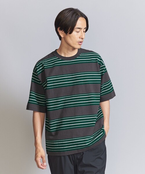 BEAUTY&YOUTH UNITED ARROWS（ビューティーアンドユースユナイテッドアローズ）の「10oz ヘビー ボーダー クルーネック Tシャツ（Tシャツ/カットソー・メンズ・ホワイト/ライトグレー/ダークグレー・L/XL/XXL/M/S）」の12枚目の写真