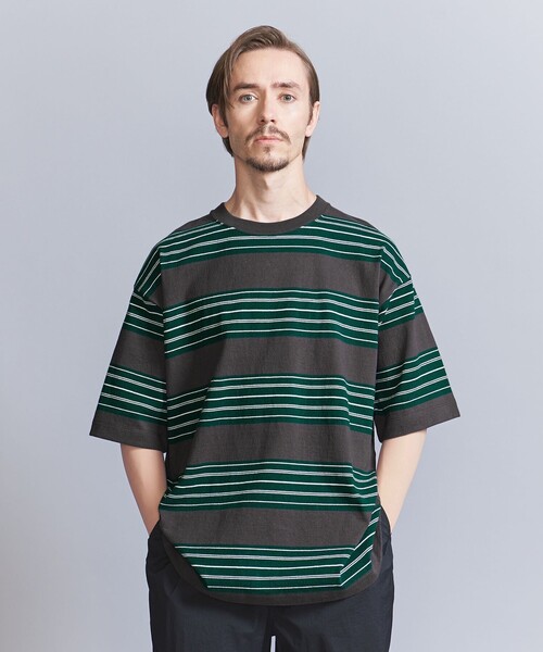 BEAUTY&YOUTH UNITED ARROWS（ビューティーアンドユースユナイテッドアローズ）の「10oz ヘビー ボーダー クルーネック Tシャツ（Tシャツ/カットソー・メンズ・ホワイト/ライトグレー/ダークグレー・L/XL/XXL/M/S）」の14枚目の写真