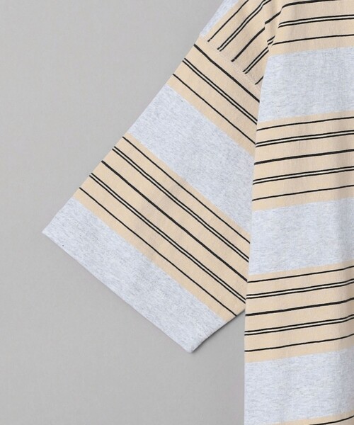BEAUTY&YOUTH UNITED ARROWS（ビューティーアンドユースユナイテッドアローズ）の「10oz ヘビー ボーダー クルーネック Tシャツ（Tシャツ/カットソー・メンズ・ホワイト/ライトグレー/ダークグレー・L/XL/XXL/M/S）」の20枚目の写真