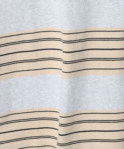 BEAUTY&YOUTH UNITED ARROWS（ビューティーアンドユースユナイテッドアローズ）の「10oz ヘビー ボーダー クルーネック Tシャツ（Tシャツ/カットソー・メンズ・ホワイト/ライトグレー/ダークグレー・L/XL/XXL/M/S）」の21枚目の写真