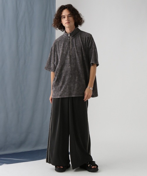 HARE（ハレ）の「ピグメントキリカエBIGハーフZIP (HARE)（Tシャツ/カットソー・メンズ・レッド/ブラック/グレー・FREE）」の13枚目の写真