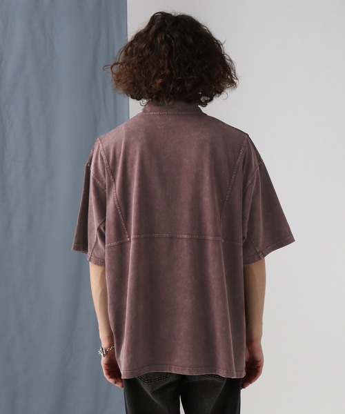 HARE（ハレ）の「ピグメントキリカエBIGハーフZIP (HARE)（Tシャツ/カットソー・メンズ・レッド/ブラック/グレー・FREE）」の21枚目の写真