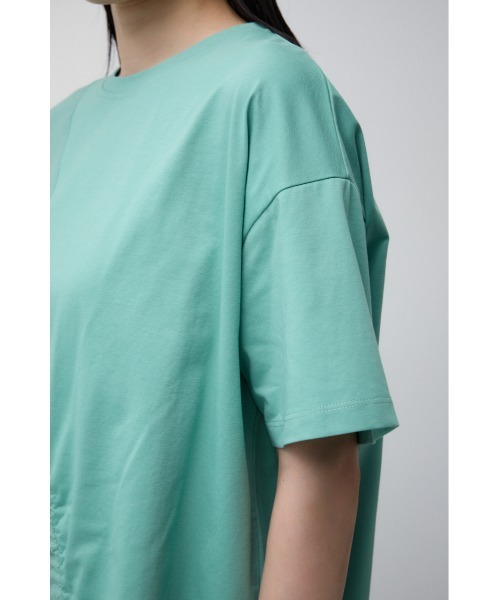 AZUL by moussy(アズールバイマウジー)の「ドロストデザインカットトップス(Tシャツ/カットソー・レディース・オフホワイト/ブラック/ライトグリーン・FREE)」の12枚目の写真