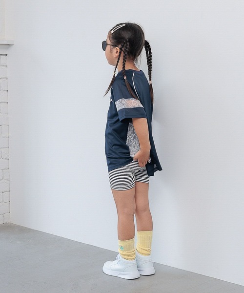 10C REPIPI（ジューシーレピピ）の「【10C REPIPI】リブハーフレギンス（その他パンツ・キッズ・ピンク/ホワイト×ブラック/ブラック・110cm/120cm/130cm）」の17枚目の写真