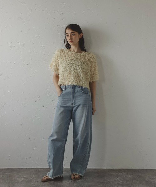 MINERTE】fringe tops / フリンジトップス（Tシャツ/カットソー
