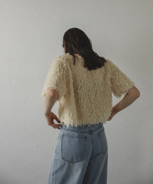 MINERTE(ミネルテ)の「【MINERTE】fringe tops / フリンジトップス(Tシャツ/カットソー・レディース・キナリ/ブラック・FREE)」の7枚目の写真