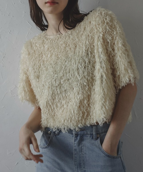 MINERTE(ミネルテ)の「【MINERTE】fringe tops / フリンジトップス(Tシャツ/カットソー・レディース・キナリ/ブラック・FREE)」の8枚目の写真