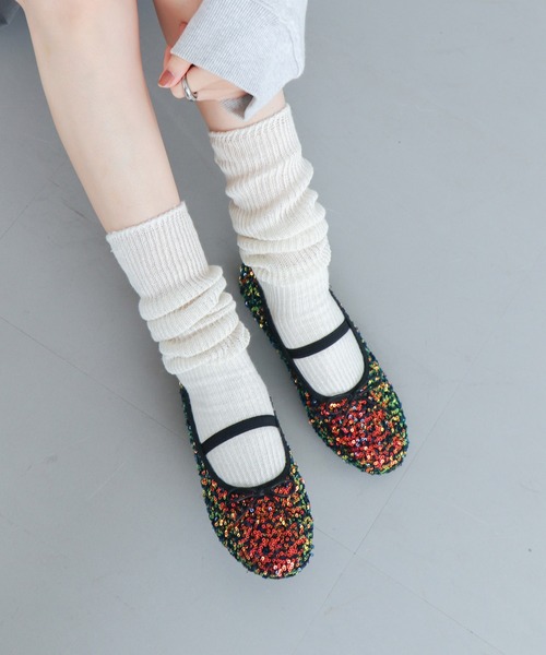 EVOL(イーボル)の「【EVOL】スパンコールラウンドバレエ IX5530(バレエシューズ・レディース・マルチ/シルバー/ブラック/ベージュ・22.5cm/22.0cm/23.5cm/23.0cm/25.0cm/24.5cm/24.0cm)」の1枚目の写真