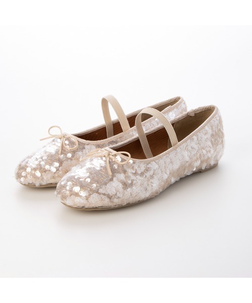 EVOL(イーボル)の「【EVOL】スパンコールラウンドバレエ IX5530(バレエシューズ・レディース・マルチ/シルバー/ブラック/ベージュ・22.5cm/22.0cm/23.5cm/23.0cm/25.0cm/24.5cm/24.0cm)」の5枚目の写真