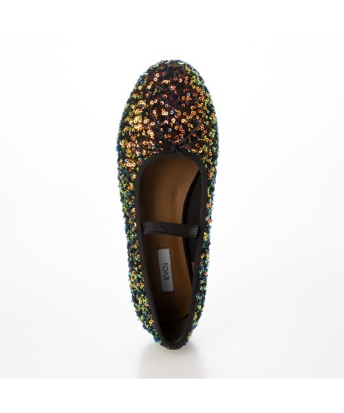 EVOL(イーボル)の「【EVOL】スパンコールラウンドバレエ IX5530(バレエシューズ・レディース・マルチ/シルバー/ブラック/ベージュ・22.5cm/22.0cm/23.5cm/23.0cm/25.0cm/24.5cm/24.0cm)」の18枚目の写真