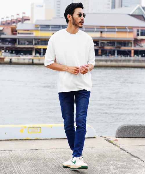 jiggys shop(ジギーズショップ)の「TR/PU スムース 5分袖 無地 Tシャツ カットソー(Tシャツ/カットソー・メンズ・ホワイト/グレー/チャコール/マスタード/ブルーグリーン・MEDIUM/LARGE/X-LARGE)」の13枚目の写真
